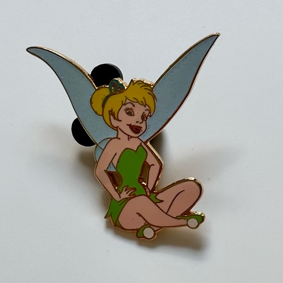 Rare Return to Neverland Tinker Bell Sitting Laughing Glitter Wings Disney Pin - Picture 4 of 5